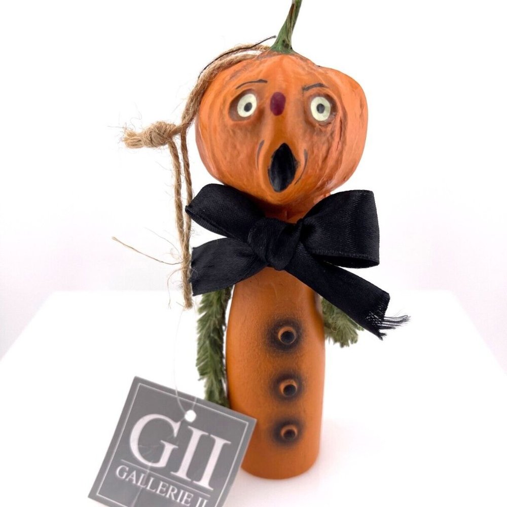 Gallerie II Hanging "Pumpkin" Halloween Figurine Ornament